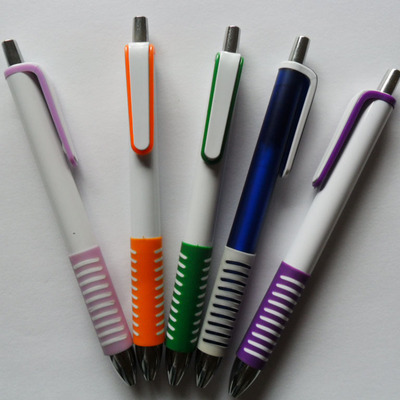 【廠家批發(fā) 優(yōu)質(zhì)塑料掛鉤按動圓珠筆 廣告筆】價格,廠家,圖片,圓珠筆、原子筆,桐廬燁豪筆業(yè)-